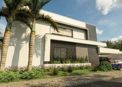 Fachada de Projeto de Casa em Brasília realizado pela RYO Engenharia