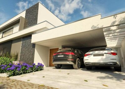 Fachada de Projeto de Casa em Brasília realizado pela RYO Engenharia