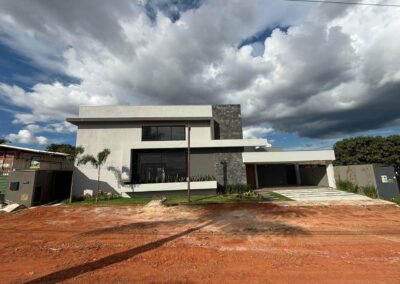 Obras do projeto de Casa em Brasília realizado pela RYO Engenharia