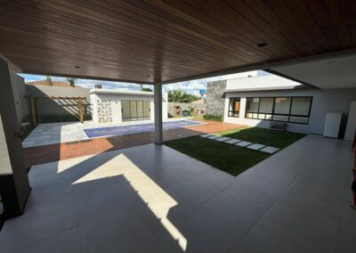 Visão da área de lazer do projeto de Casa em Brasília realizado pela RYO Engenharia