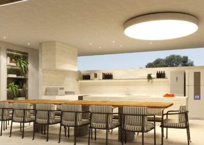 Área Gourmet do projeto de Casa em Valinhos realizado pela RYO Engenharia
