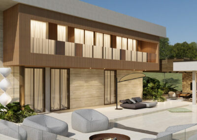 Fachada do Living do projeto de Casa em Valinhos realizado pela RYO Engenharia
